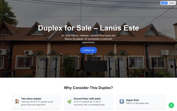 Duplex for Sale — Lanús